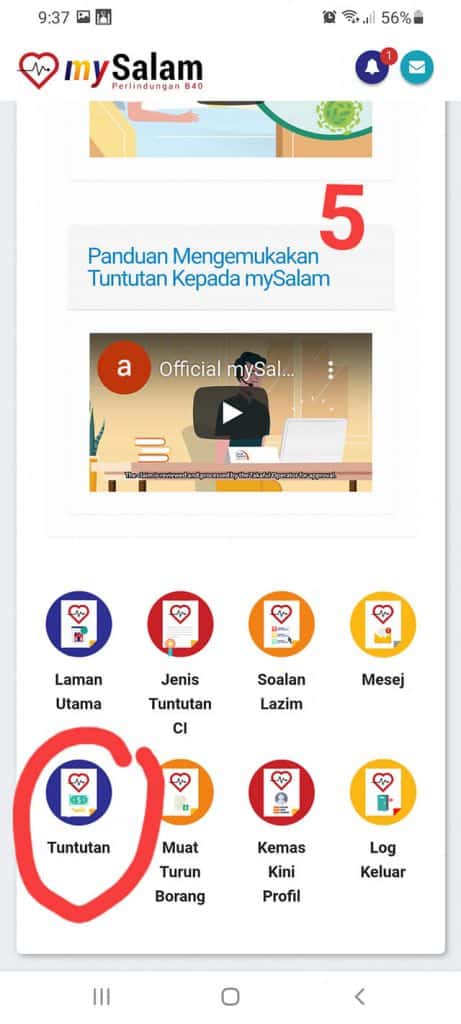 tuntutan covid mySalam