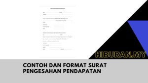 Contoh dan Format Surat Pengesahan Pendapatan