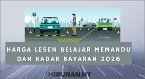 Harga lesen belajar memandu dan kadar bayaran 2026