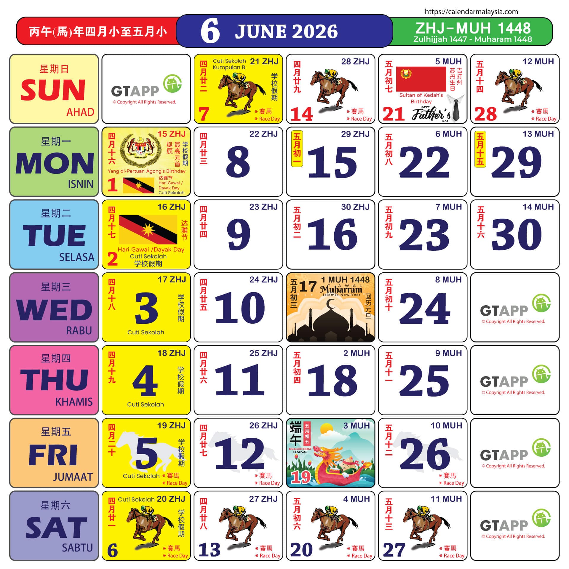 JUN 2026 KALENDAR