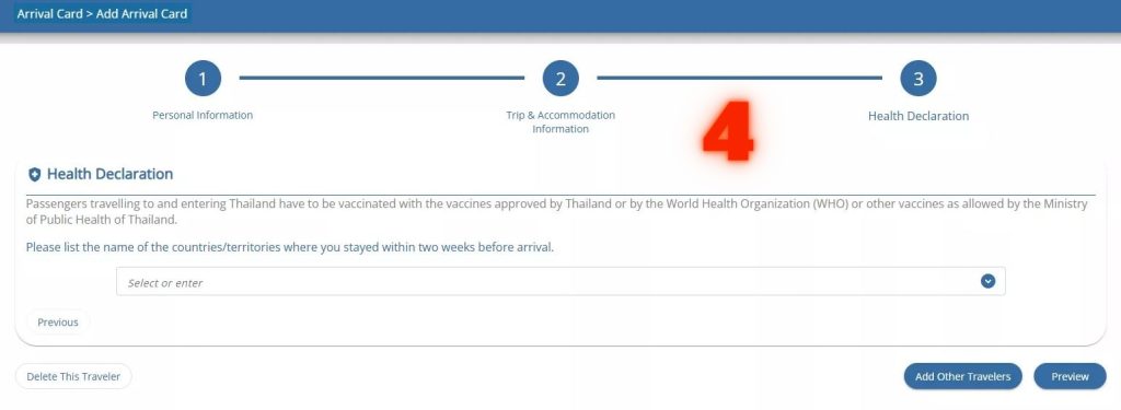 Cara daftar Thailand Digital Arrival Card 4