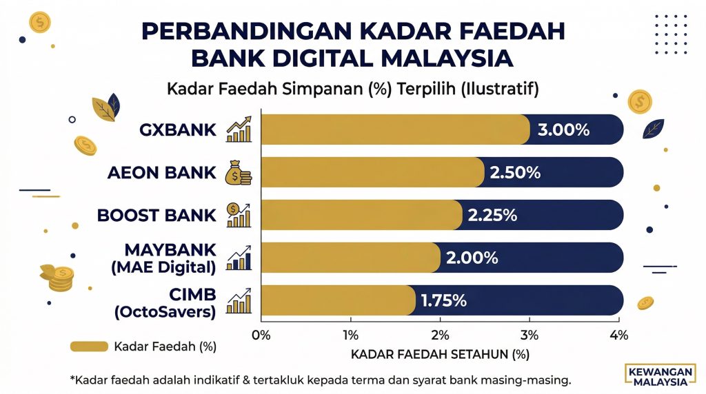 perbandingan kadar bank digital